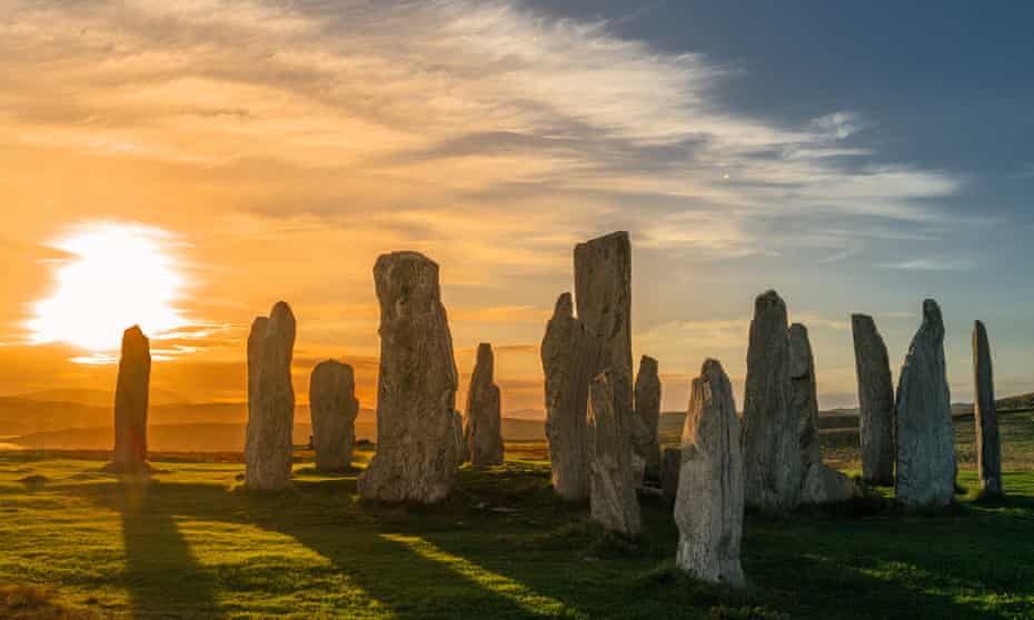 Callanish stehende Steine ​​auf der Isle of Lewis.
