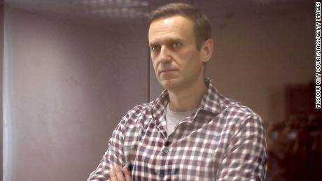 Alexei Navalny während einer externen Anhörung des Moskauer Stadtgerichts am 20. Februar.