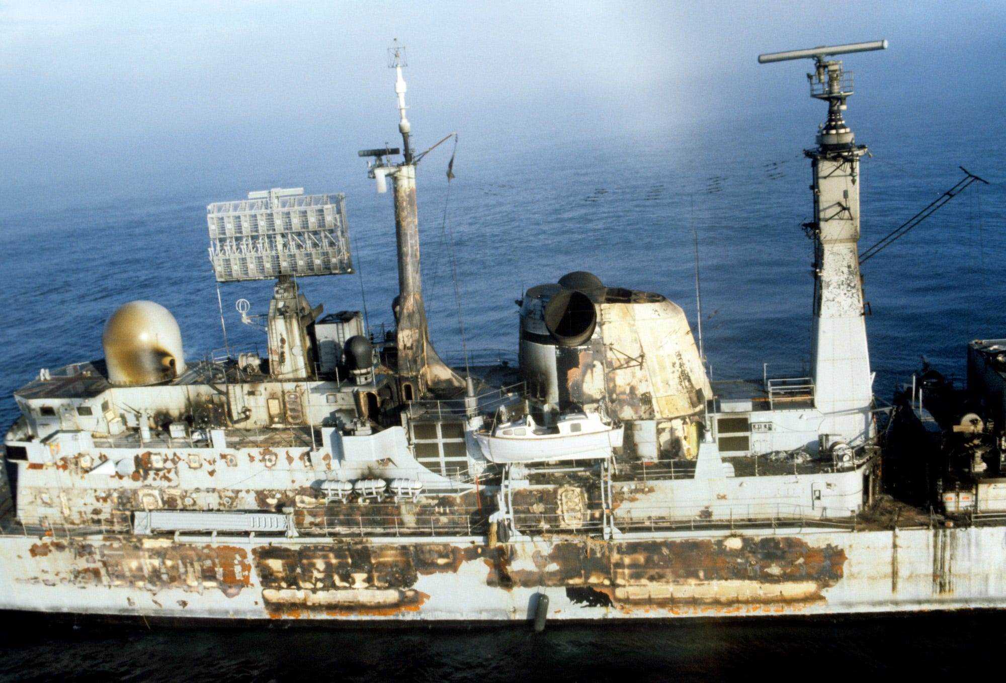 Britische Royal Navy HMS Sheffield Falklands Krieg