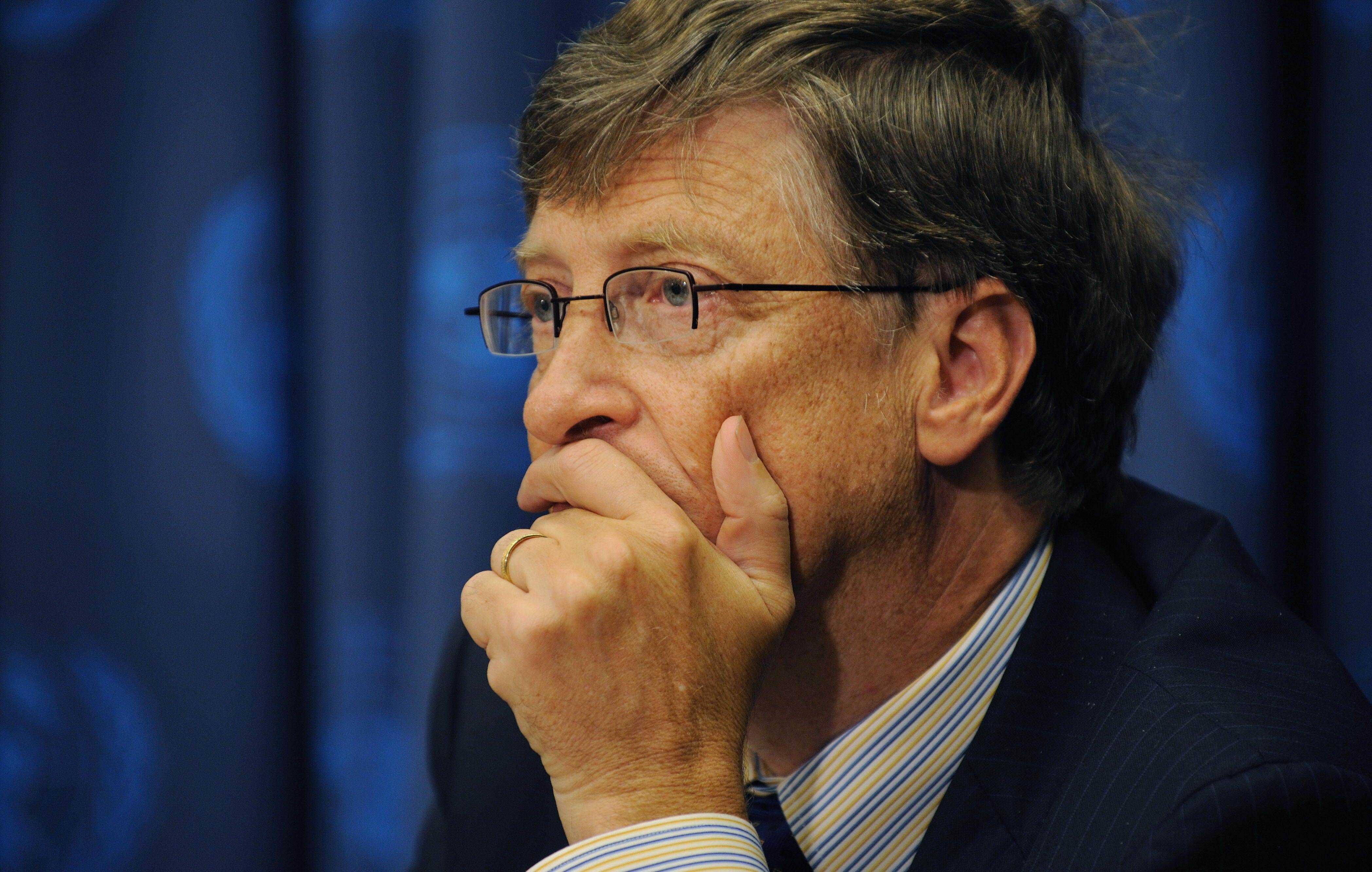 Gates nimmt als Vorsitzender der Bill & Melinda Gates Foundation an einer globalen Gesundheitskonferenz teil, die von den Vereinten Nationen am 25. September 2008 in New York veranstaltet wurde.