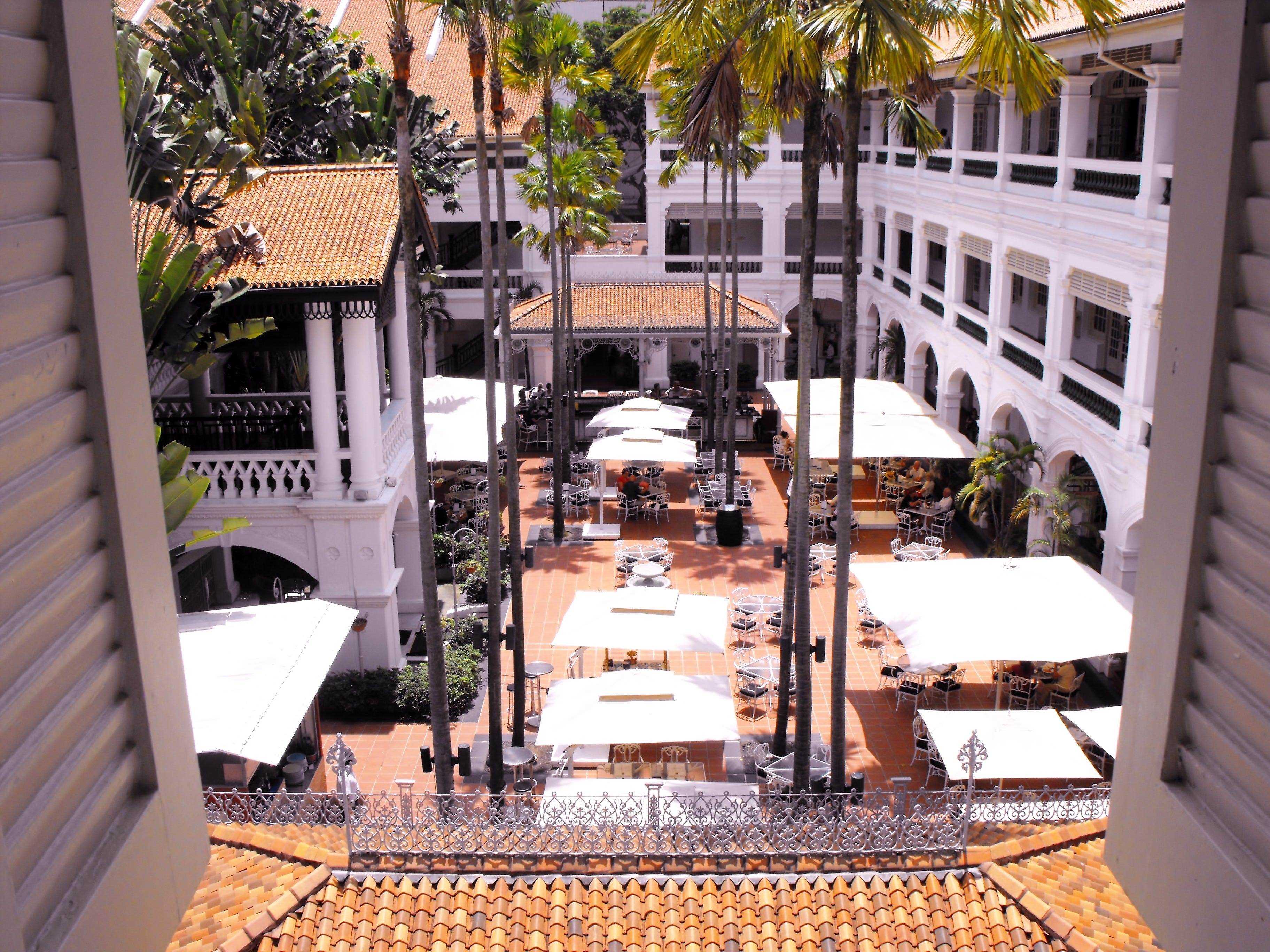 Raffles Hotel in Singapur, Blick auf den Innenhof
