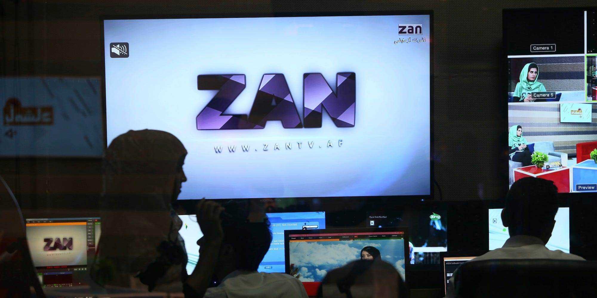 Das ZAN TV-Logo auf einem Bildschirm