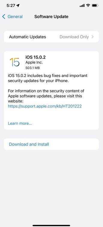 Apple lässt iOS 15.02 fallen, um einen erforderlichen Sicherheitspatch und einige Fehlerbeseitigungen hinzuzufügen - Apple möchte, dass Sie iOS 15.0.2, iPadOS 15.0.2 und watchOS 8.0.1 so schnell wie möglich installieren