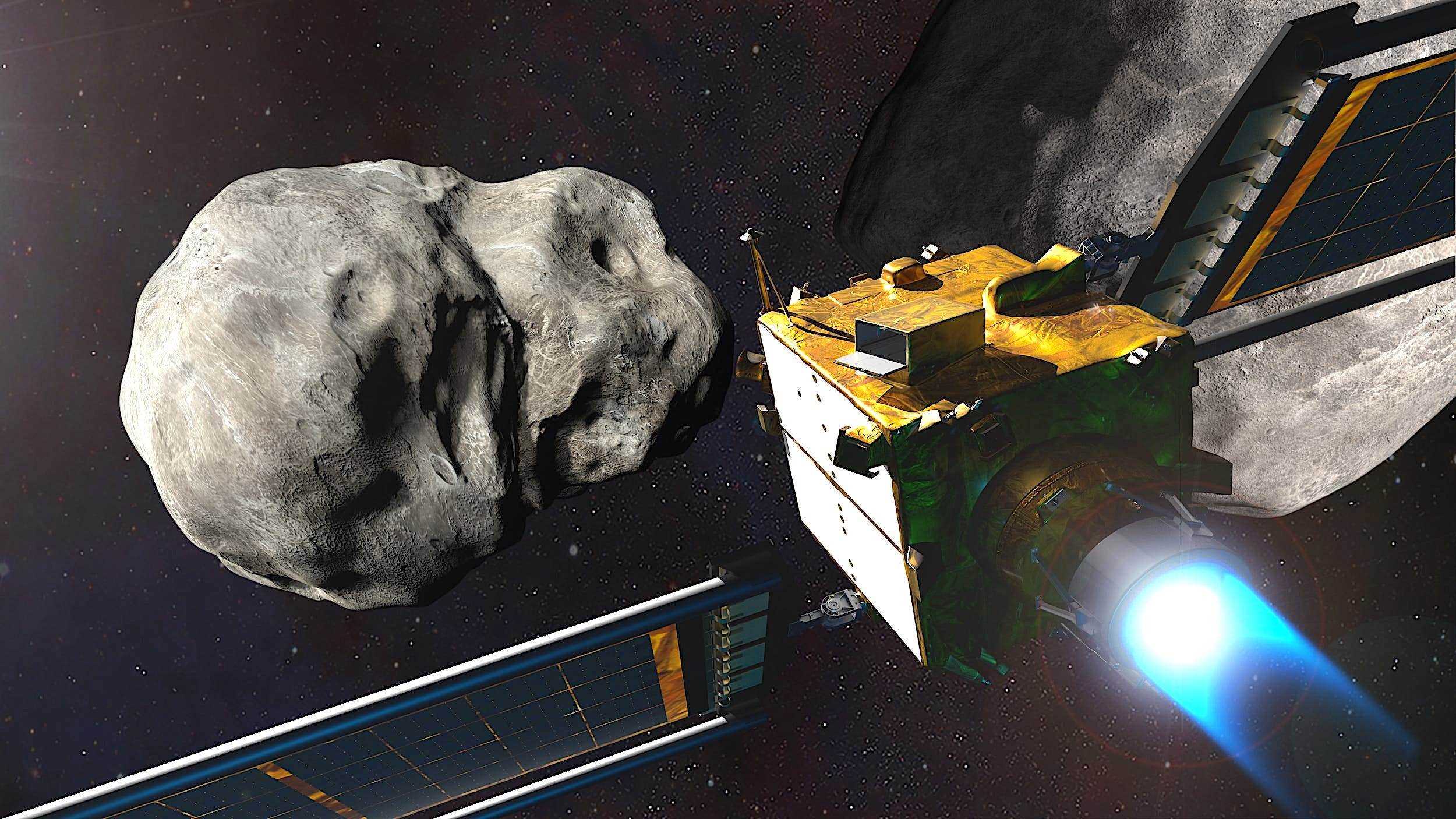 DART-NASA-Mission nähert sich Asteroidenbild für Miniaturansicht bearbeitet