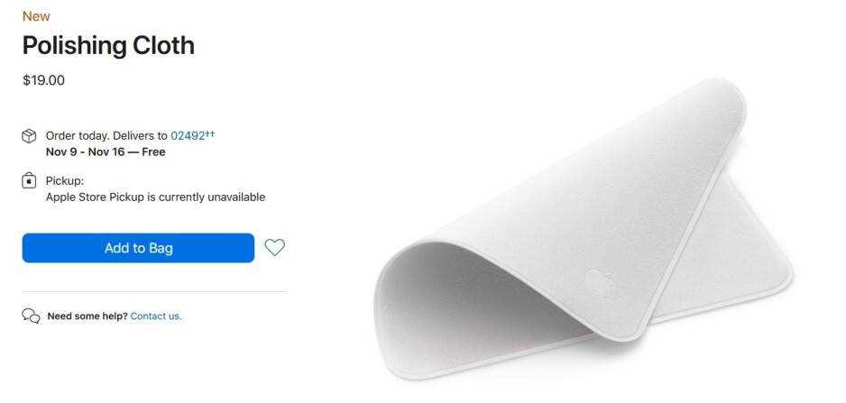 Ist dies das Low-Tech-Produkt, das Apple verkauft?  - Apple fügt seinem Online-Shop ein Poliertuch für 19 US-Dollar hinzu