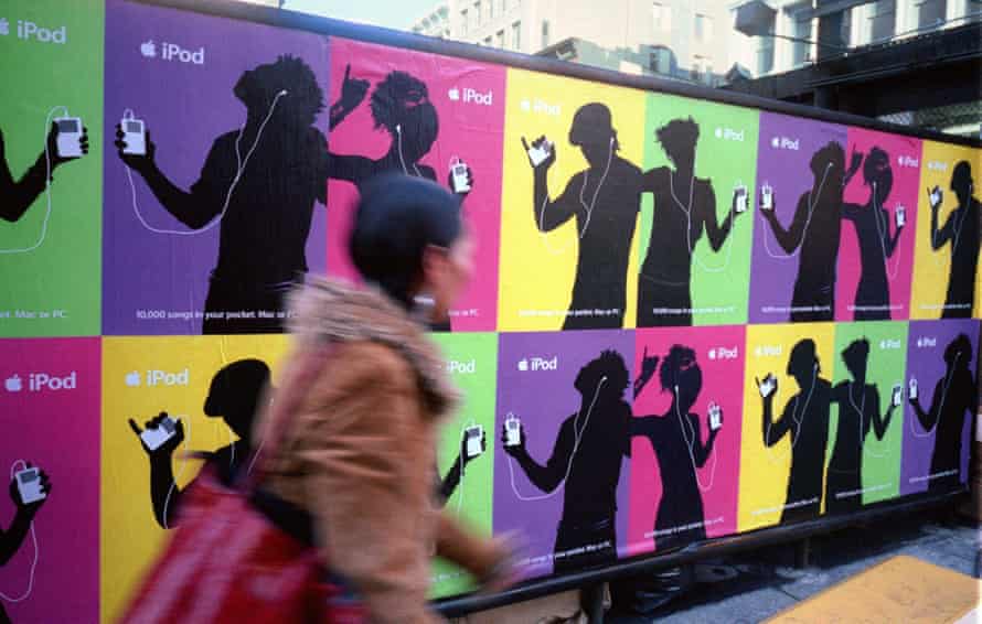 Werbung für den iPod im Oktober 2003.