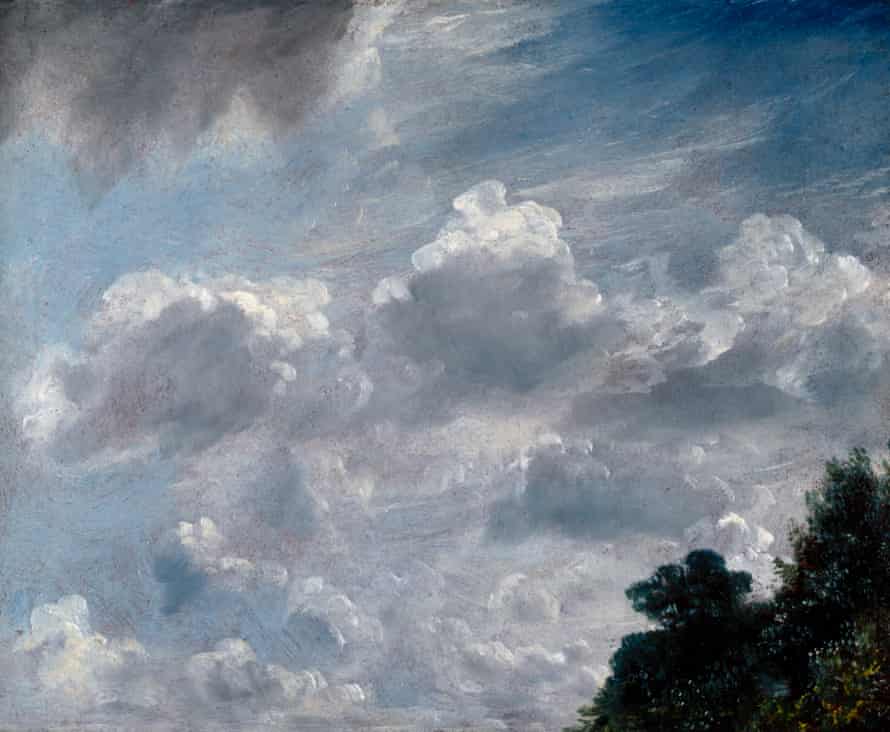 Narben am Himmel … Wolkenstudie, Hampstead, Baum rechts.