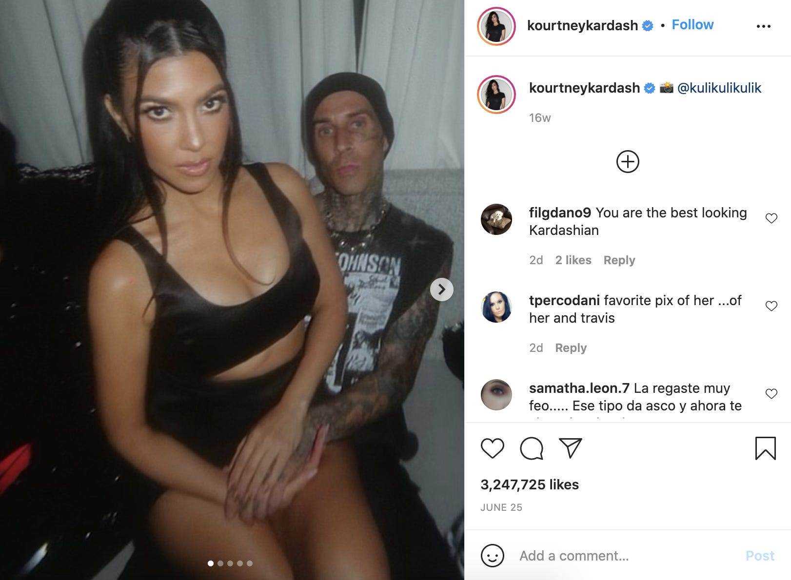 Kourtney Kardashian und Travis Barker wissen, wie sie ihr Aussehen aufeinander abstimmen.