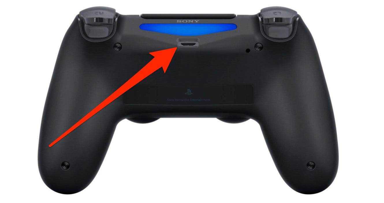 Bild des Ladeanschlusses des PS4-Controllers