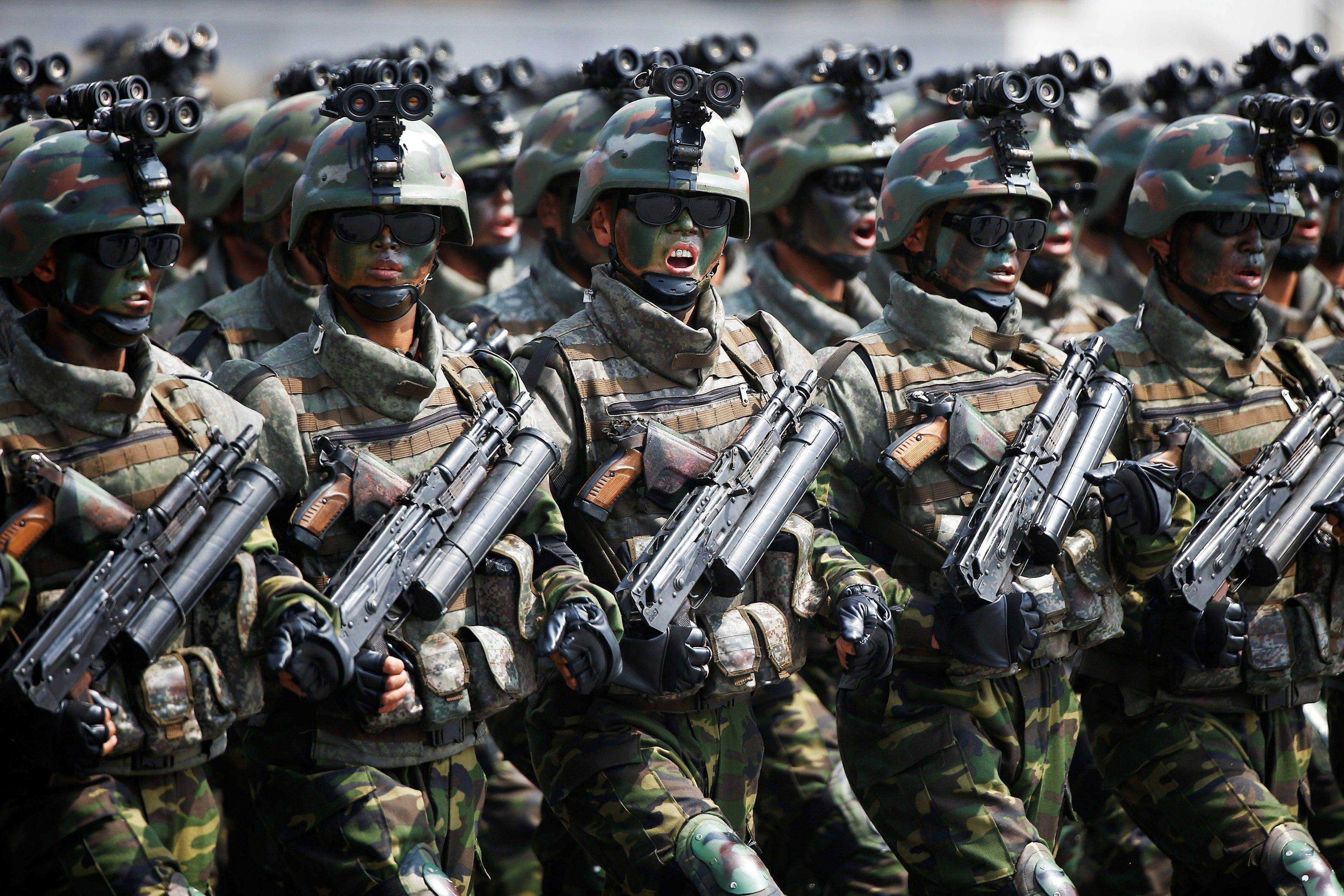 Spezialeinheiten der Nordkorea-Militärparade