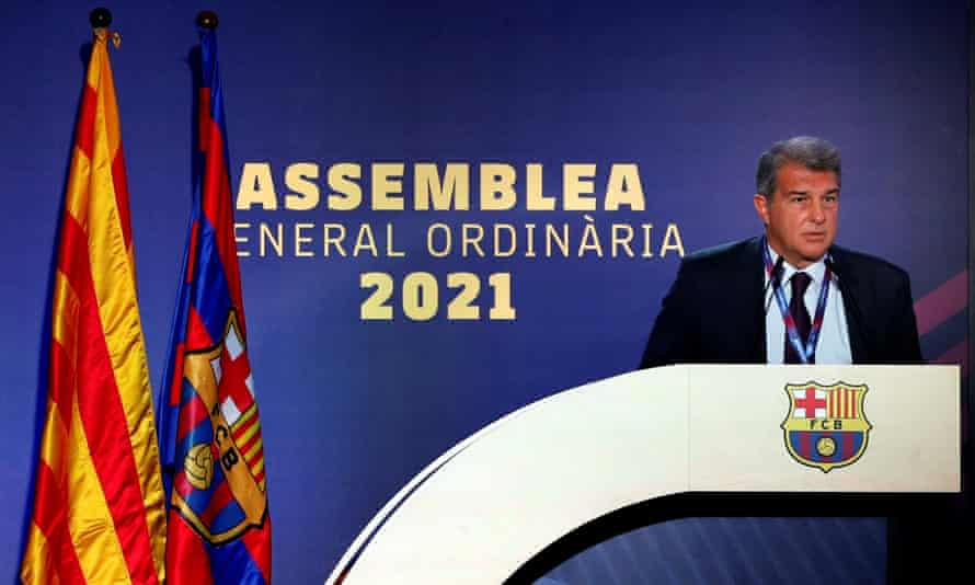 Barcelonas Präsident Joan Laporta hielt am vergangenen Samstag eine Rede.