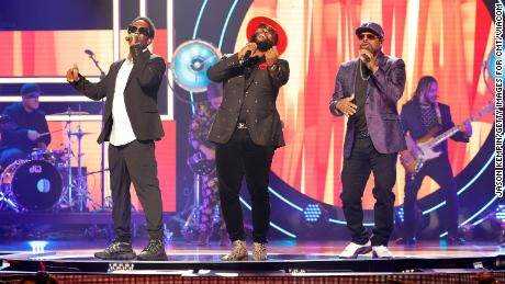 Shawn Stockman, Wanya Morris und Nathan Morris von Boyz II Men während der Veranstaltung CMT Artists of the Year.