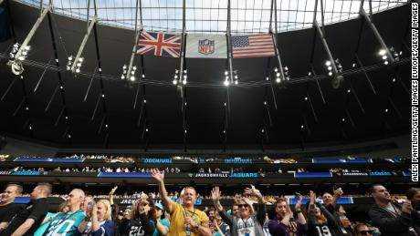Eine Gesamtansicht während des Spiels der NFL London zwischen den Miami Dolphins und den Jacksonville Jaguars im Tottenham Hotspur Stadium.