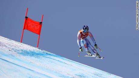 Vonn tritt während der Ladies'  Alpine Kombination bei den Olympischen Winterspielen 2018 in PyeongChang.