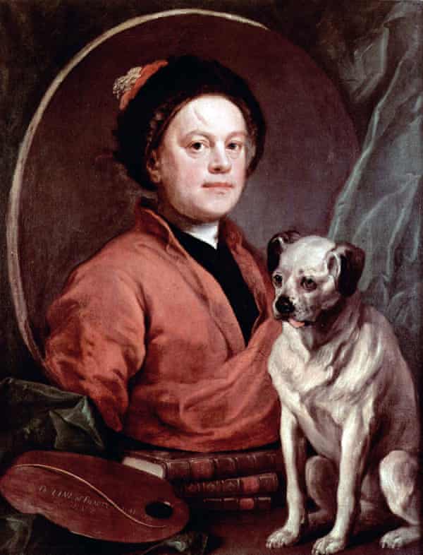 Internationaler Hund … Hogarths Selbstporträt mit seinem Mops.