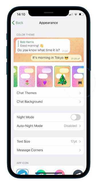 Telegram bringt globale Chat-Themen auf iPhones, Hyper-Speed-Scrolling