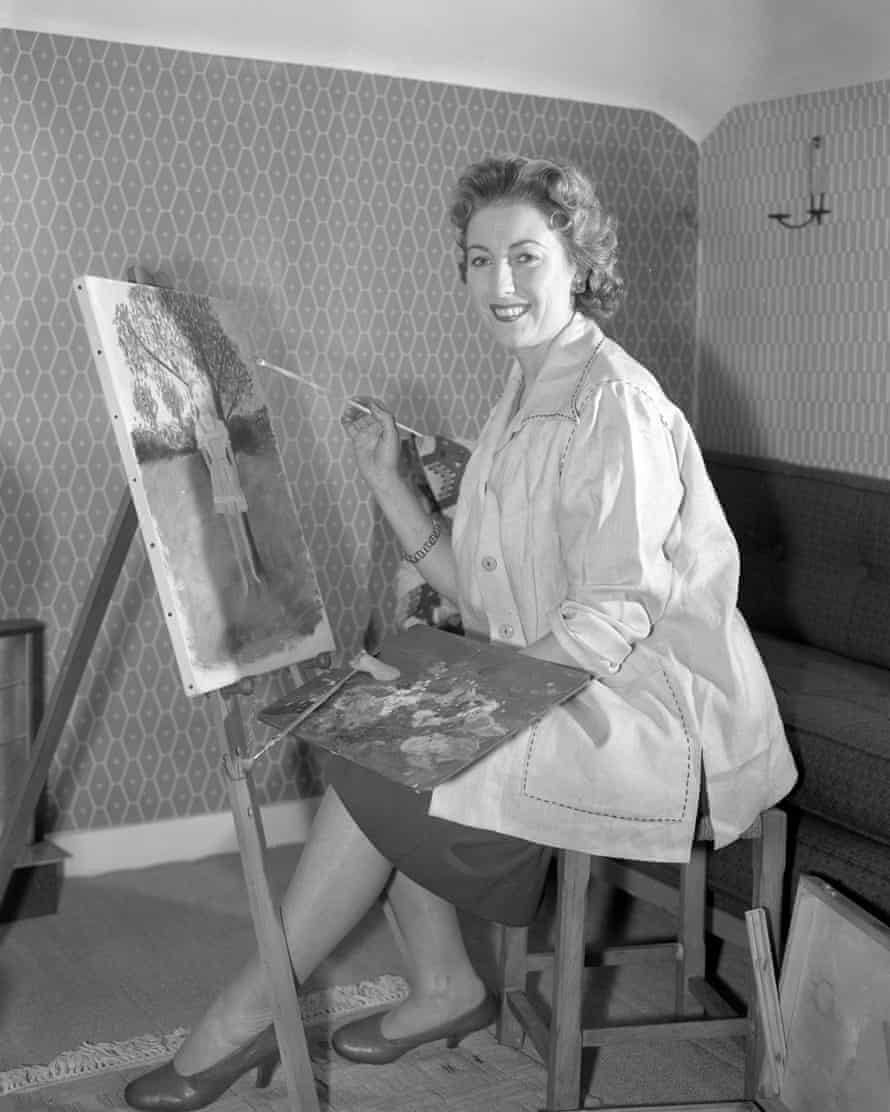 Vera Lynn saß an einer Staffelei in ihrem Haus in Finchley, London.