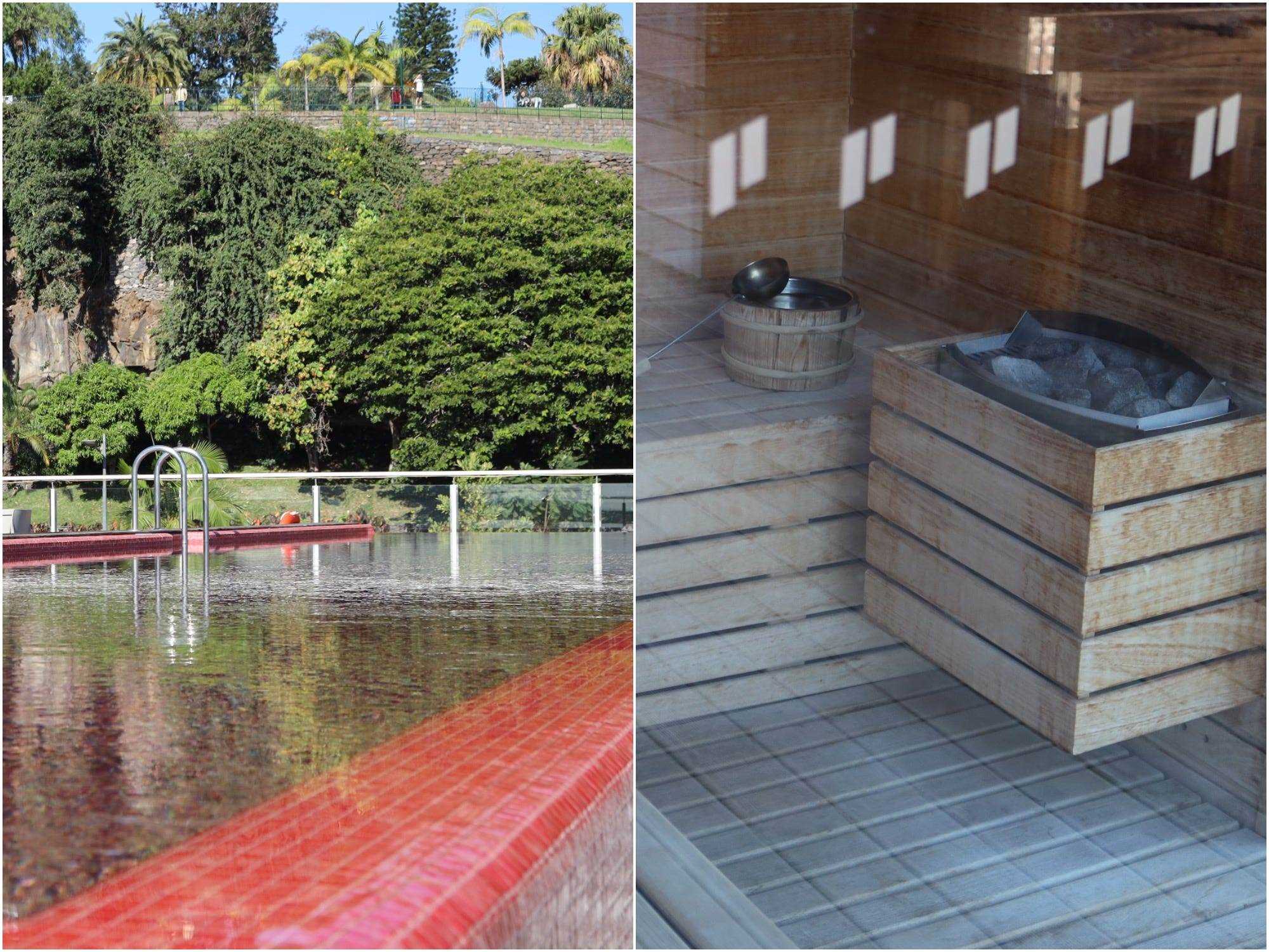 Der Pool und die Sauna im Pestana CR7 Funchal