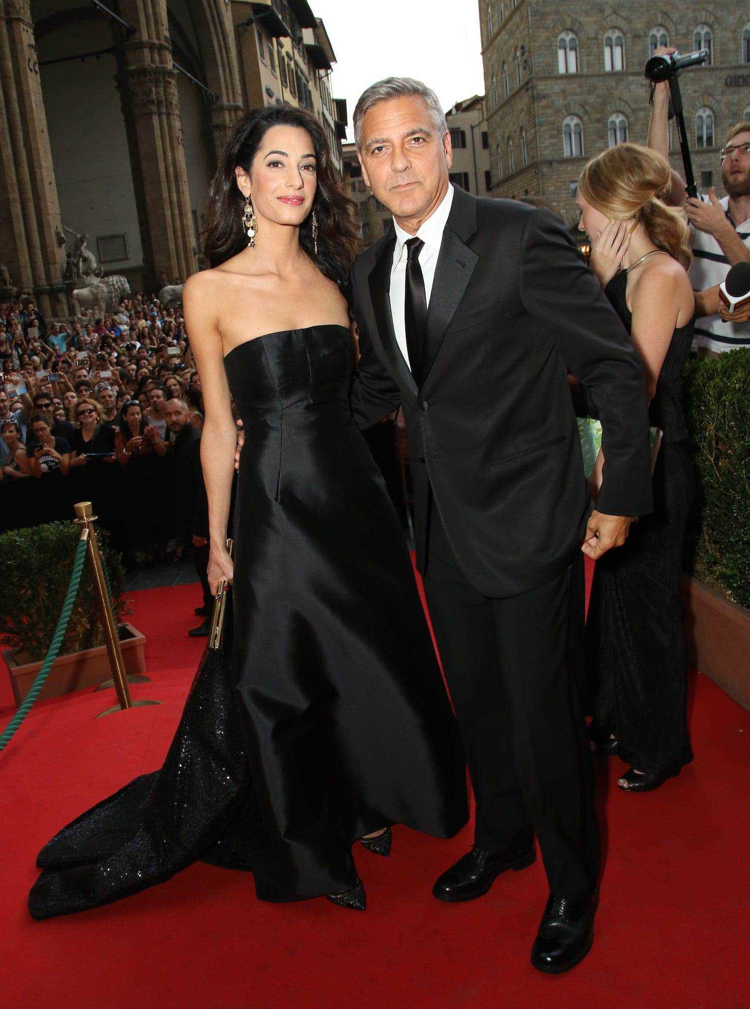 Amal und George Clooney bei einer Gala in Florenz, Italien, am 7. September 2014.