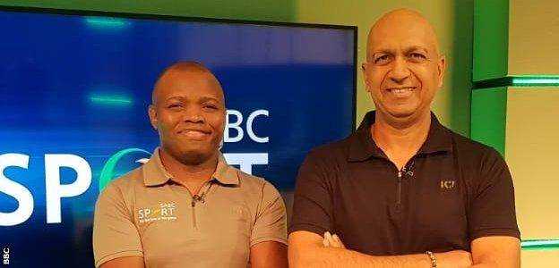 Hussein Manack, im Bild rechts, ist immer noch als Kommentator im südafrikanischen Cricket beteiligt