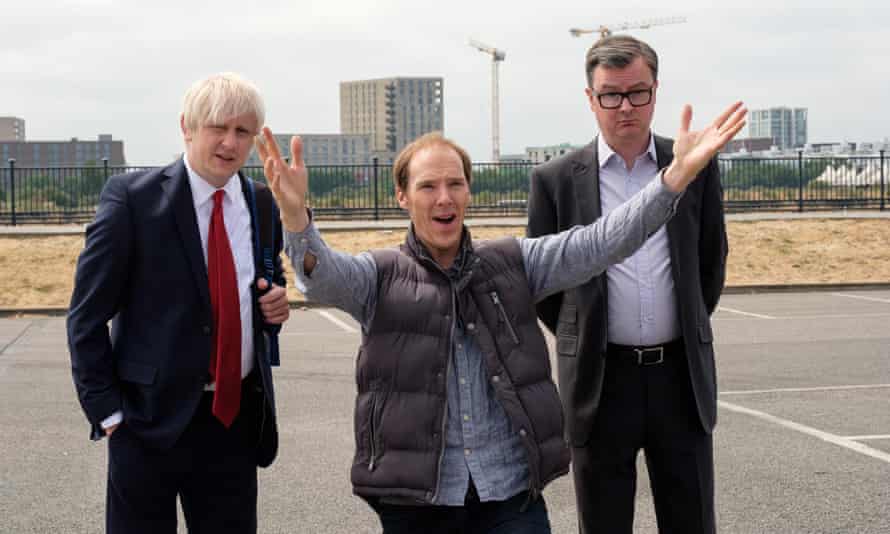 „Gung-ho-Verachtung“ … Richard Goulding als Boris Johnson, Benedict Cumberbatch als Dominic Cummings und Oliver Maltman als Michael Gove in Brexit: The Uncivil War.