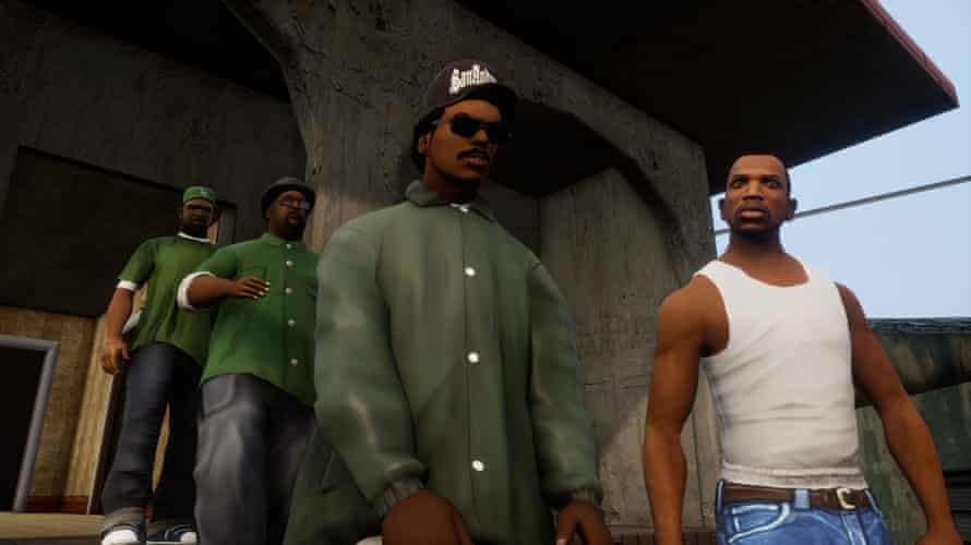Grand Theft Auto The Trilogy: Definitive Edition - San Andreas Screenshot - CJ und seine Crew