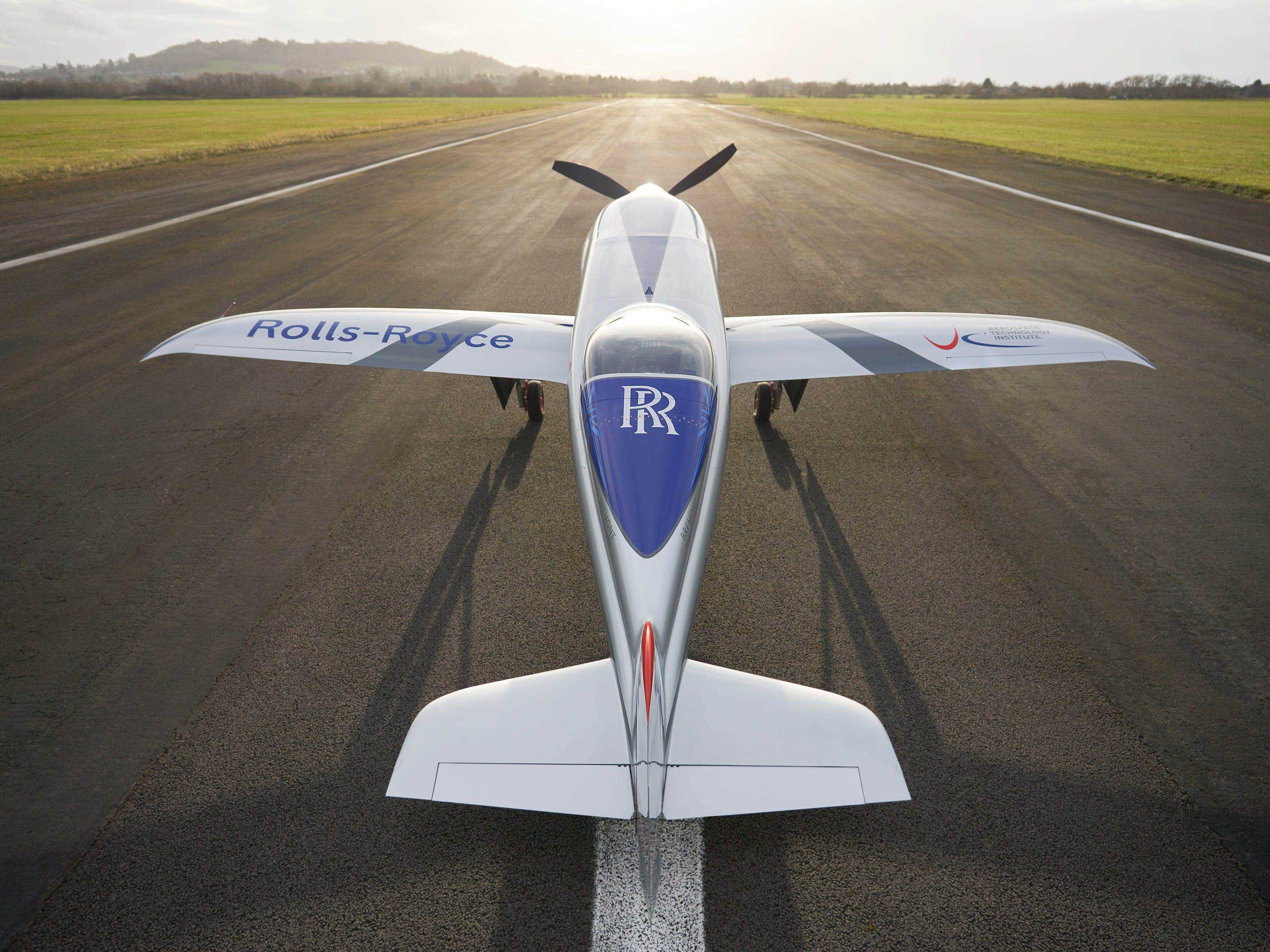 Rolls-Royce Spirit of Innovation vollelektrisches Flugzeug.