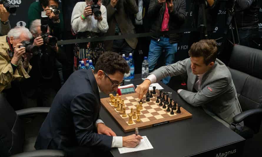 Carlsen trifft bei der Schachweltmeisterschaft 2018 auf Fabiano Caruana