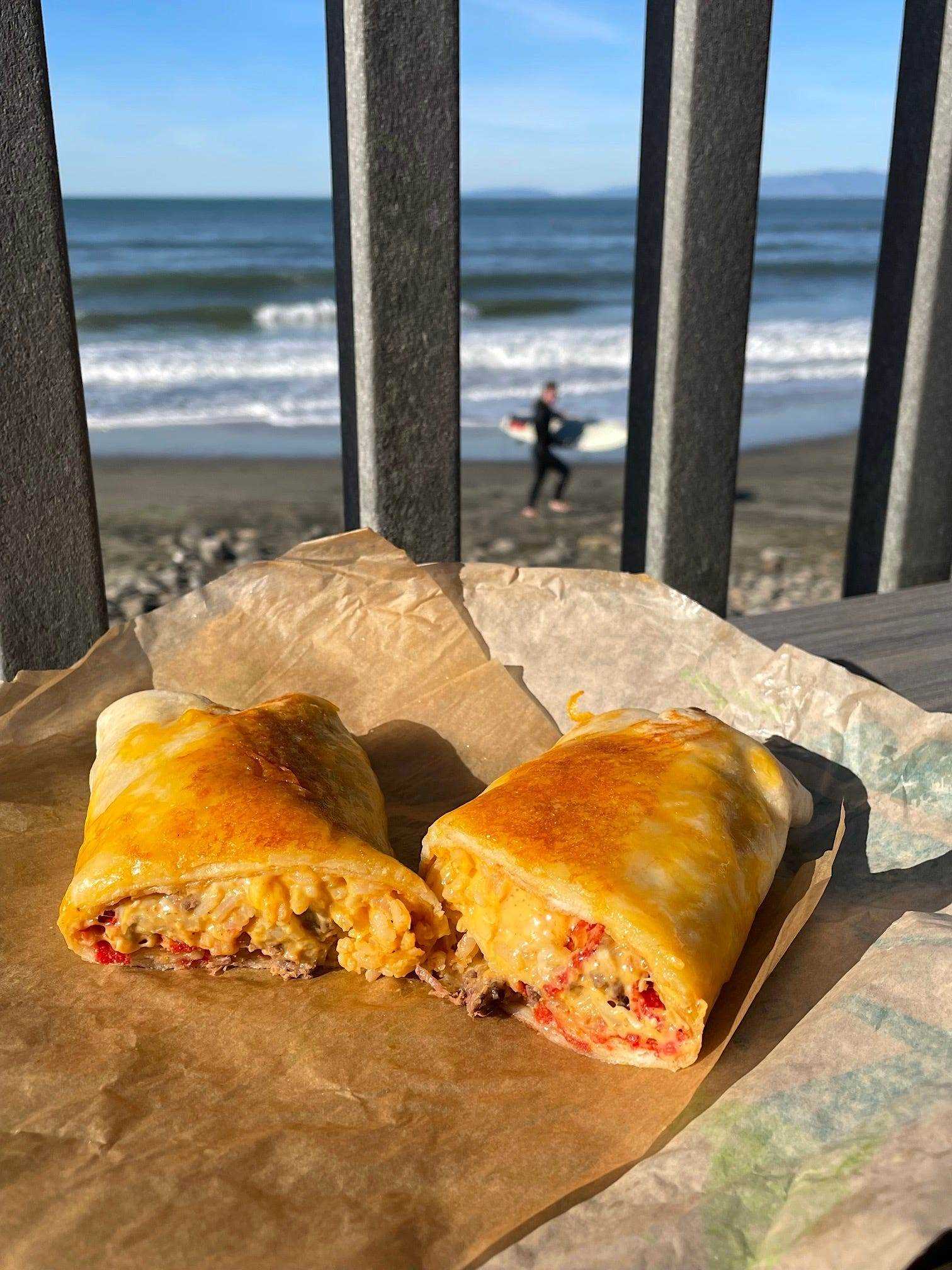 Gegrillter Käsesteak Burrito im Taco Bell Pacifica