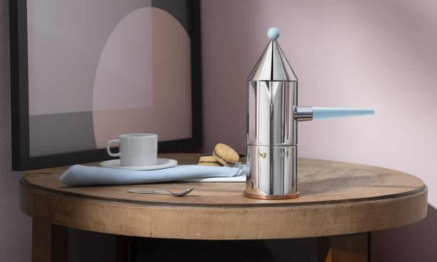 La conica manico lungo Kaffeemaschine Design von Aldo Rossi für die Alessi 100 Values ​​Kollektion