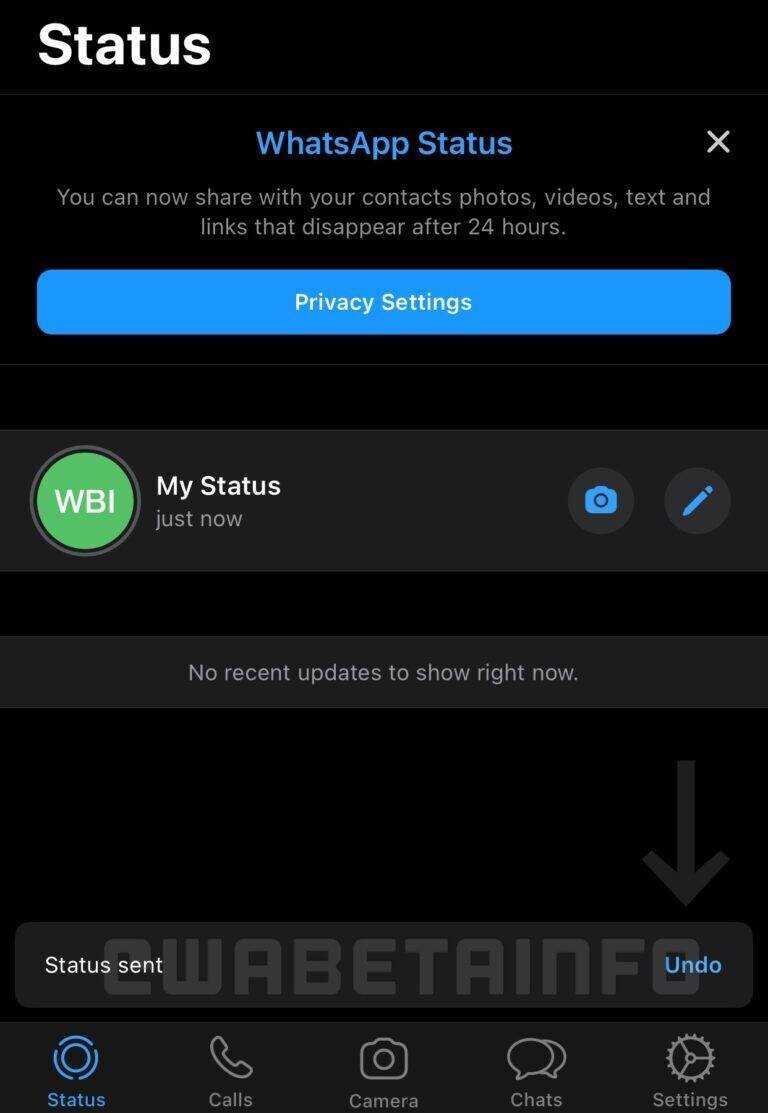 Mit der neuen Funktion von WhatsApp können Benutzer Statusaktualisierungen rückgängig machen