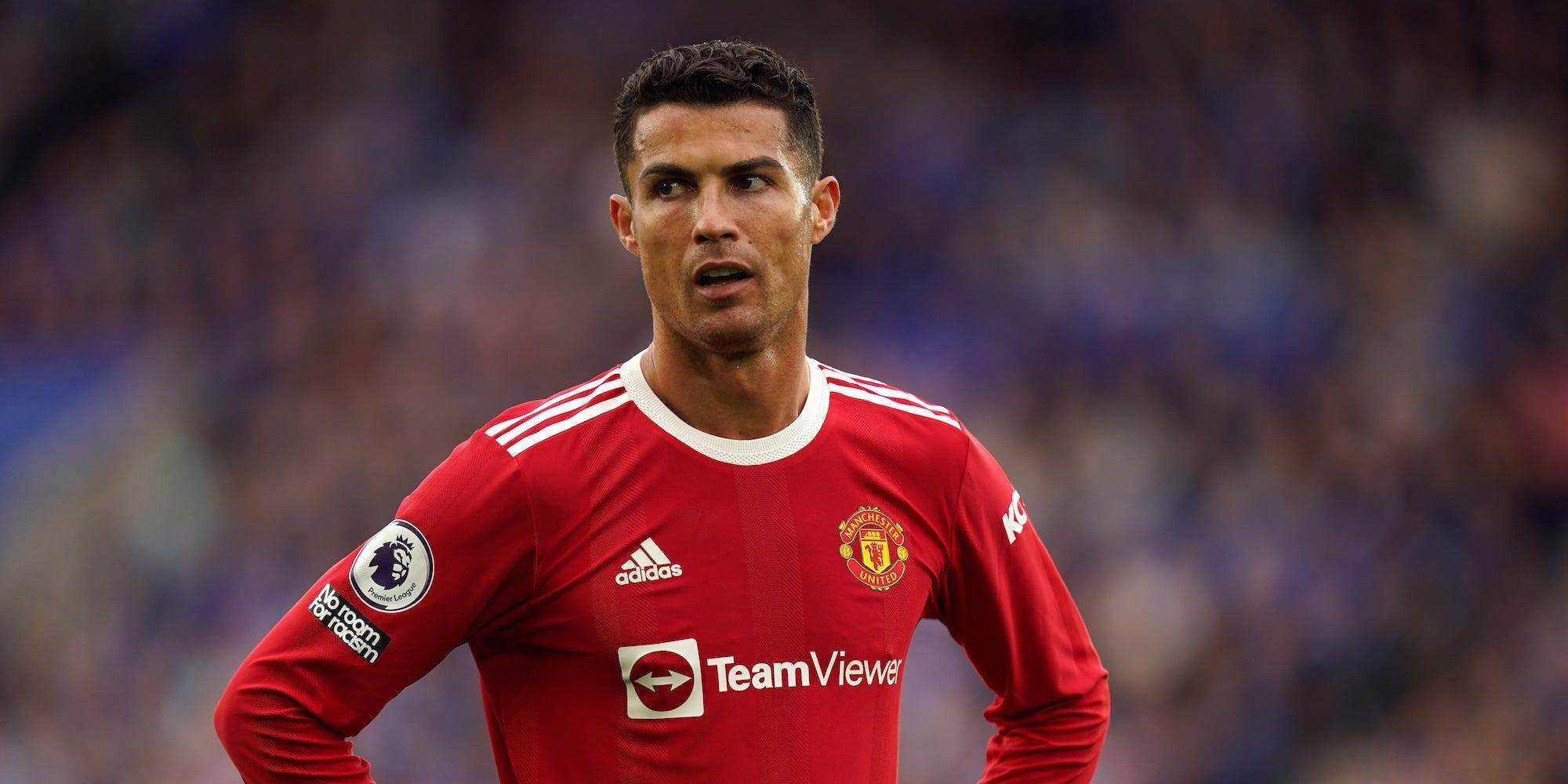 Cristiano Ronaldo von Manchester United während des Premier-League-Spiels im King Power Stadium, Leicester