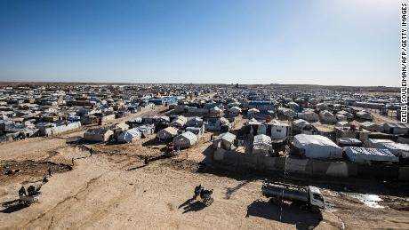Ein Bild zeigt das kurdisch geführte Lager al-Hol, in dem Angehörige mutmaßlicher IS-Kämpfer im nordöstlichen Gouvernement Hasakeh am 6. 
