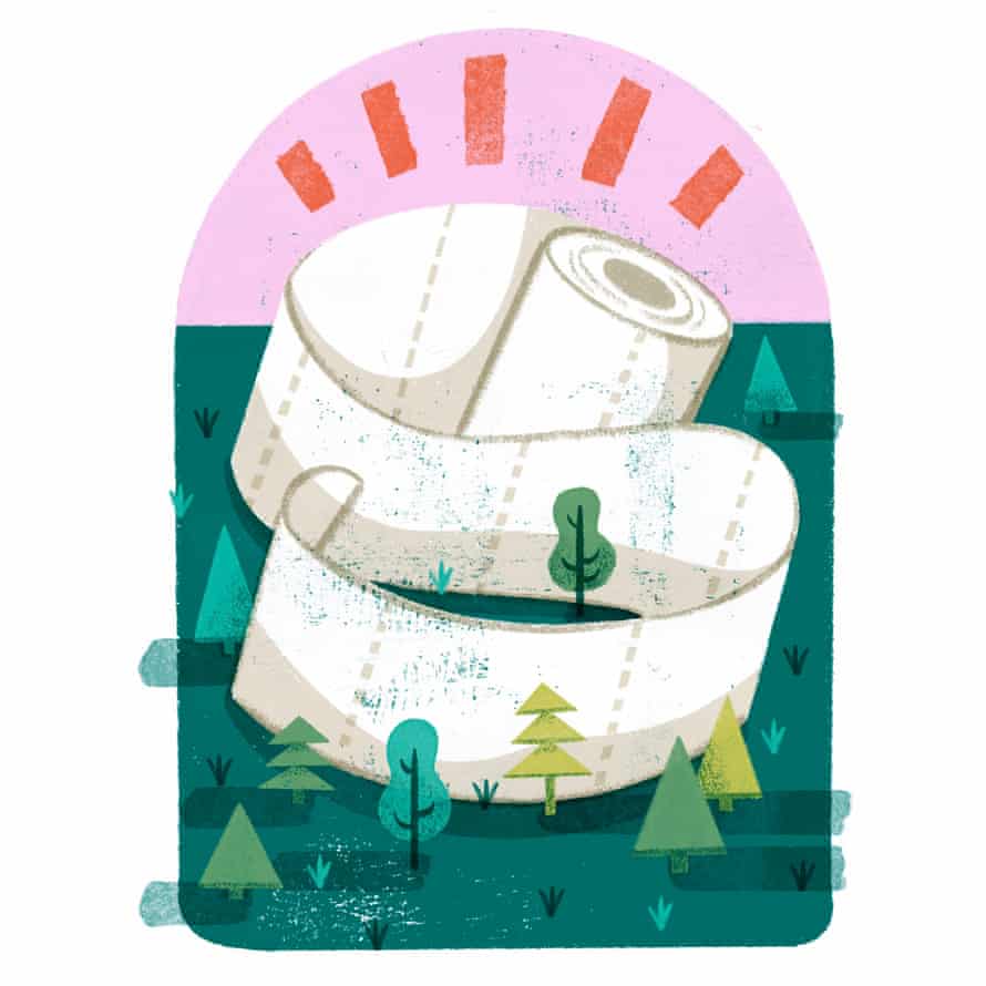 Illustration von Öko-Toilettenpapier