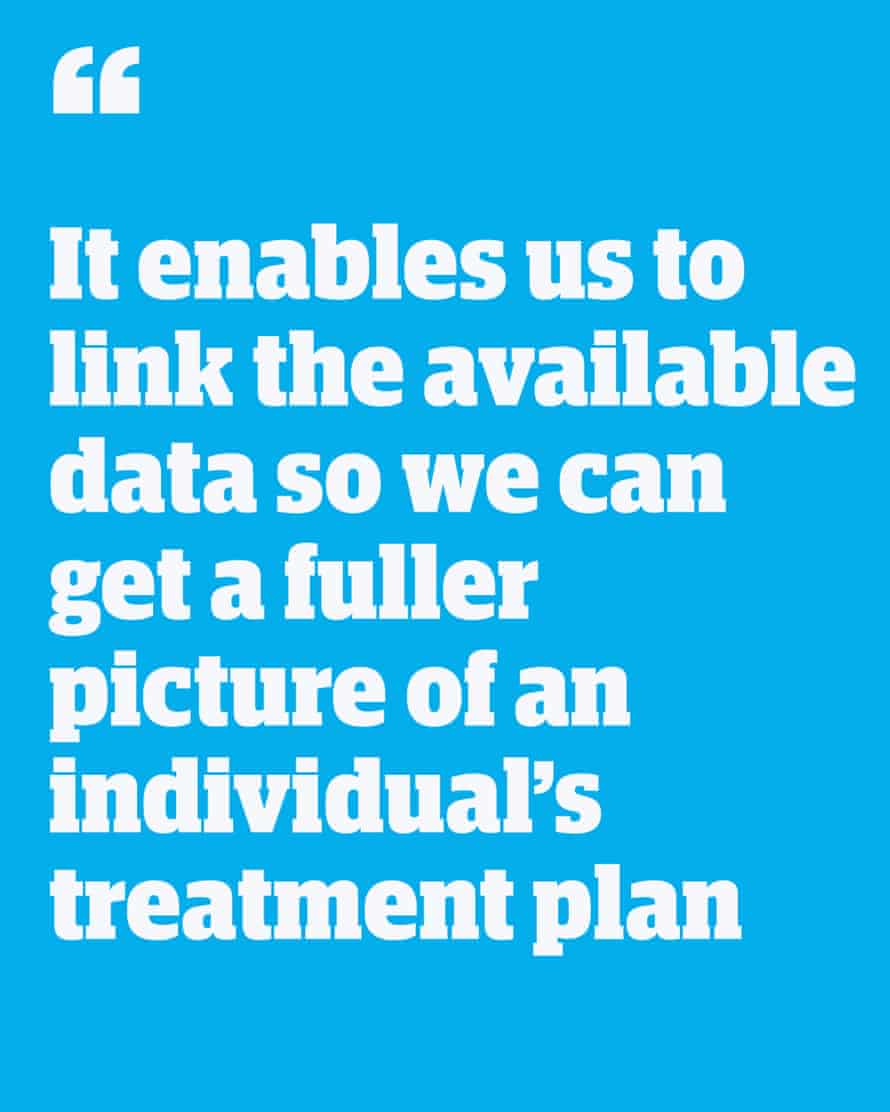 Zitieren: "Es ermöglicht uns, die verfügbaren Daten zu verknüpfen, damit wir uns ein umfassenderes Bild vom Behandlungsplan einer Person machen können"