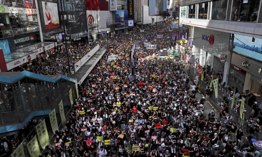 Zehntausende Demonstranten überschwemmen im Juli 2019 die Straßen von Hongkong.