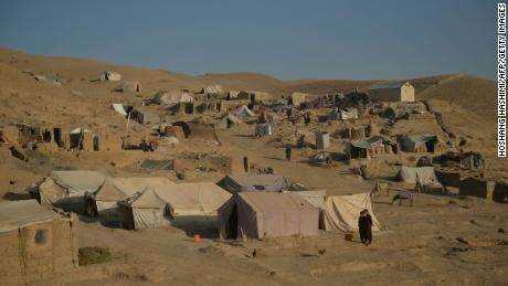 Das Lager Jar-e-Sakhi Internally Displaced People im Bezirk Qala e Naw der Provinz Badghis, Afghanistan, am 17. Oktober. 