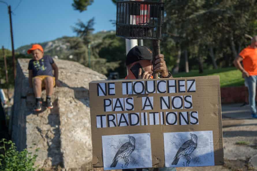 Jäger protestieren in Toulon.