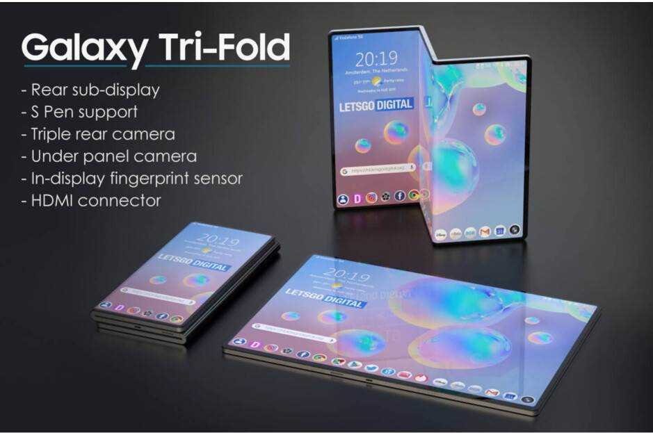 Samsungs dreifach faltbares Telefondesign nimmt endlich Gestalt an (Renderings)