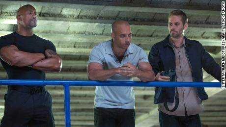 Dwayne Johnson, Vin Diesel und Paul Walker in 