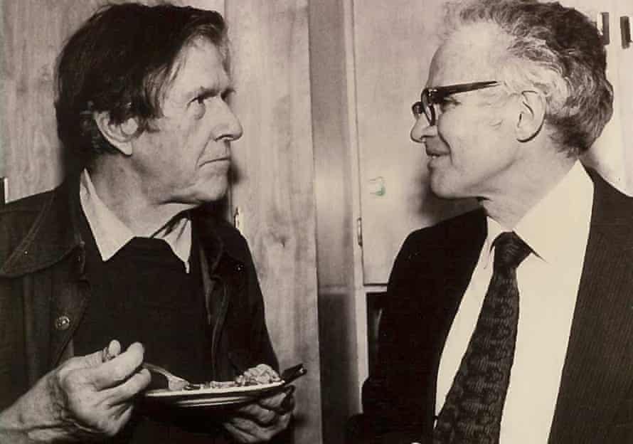Lejaren Hiller, rechts, mit John Cage.