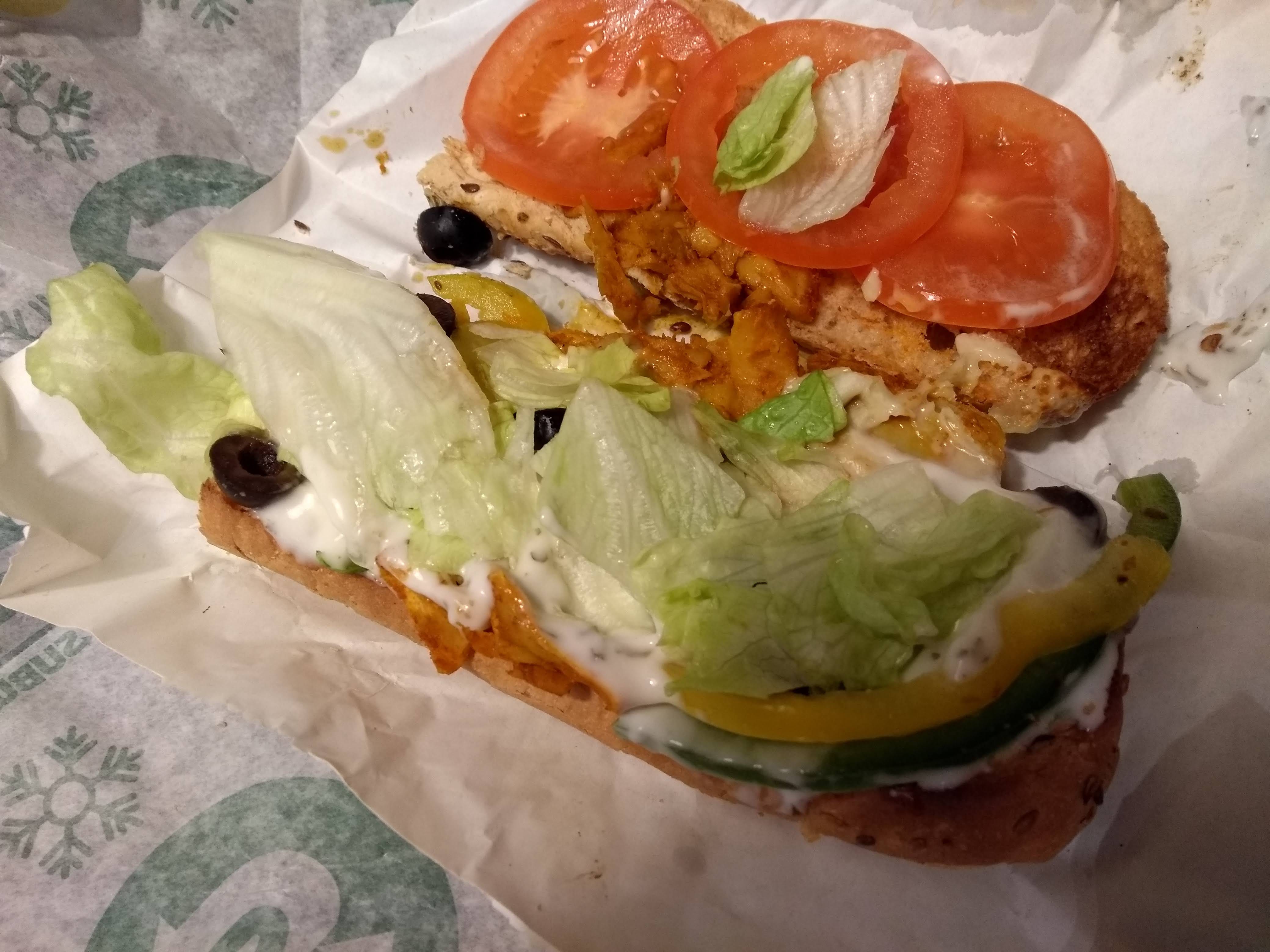 Subway veganes Chicken Tikka TLC Sandwich