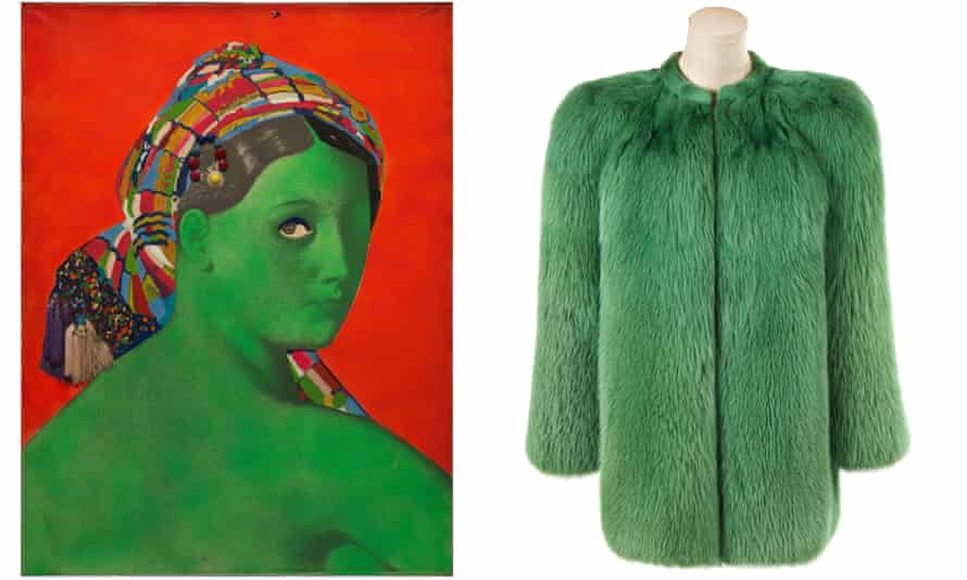 YSL-Jacke aus der Frühjahr/Sommer-Kollektion 1971, inspiriert von Martial Raysses Made in Japan-La Grande Odalisque (1964).
