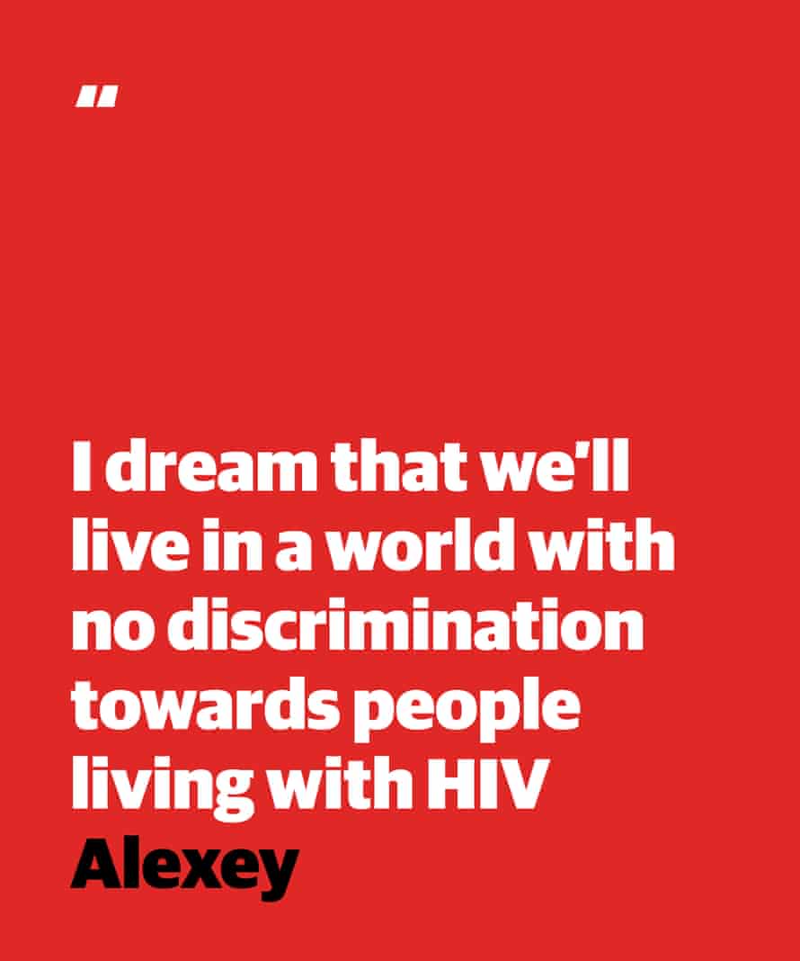 Zitat von Alexej: "Ich träume davon, dass wir in einer Welt ohne Diskriminierung von Menschen mit HIV leben werden"