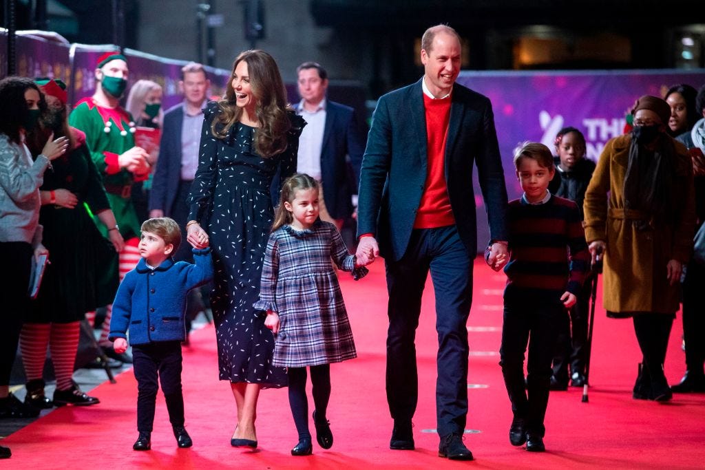 Prinz William und Kate Middleton mit Prinz George, Prinzessin Charlotte und Prinz Louis.