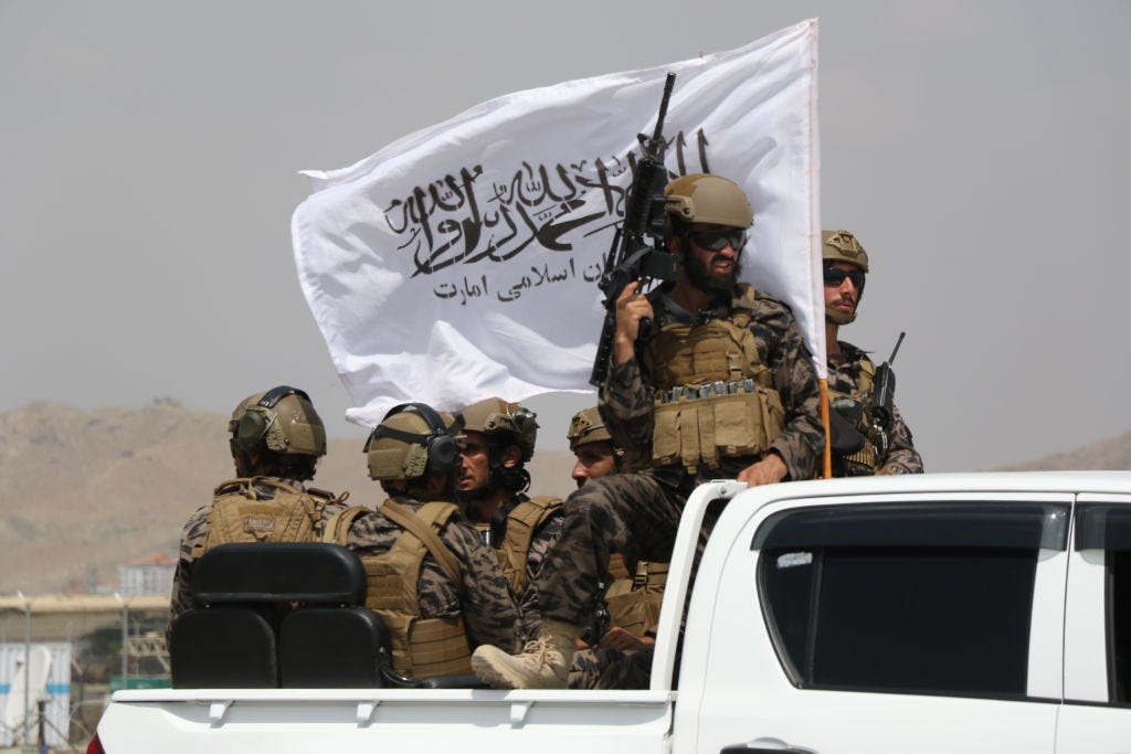 Die Taliban übernehmen nach Abschluss des US-Rückzugs aus Afghanistan die Kontrolle über den Hamid Karzai International Airport in Kabul, Afghanistan am 31. August 2021.