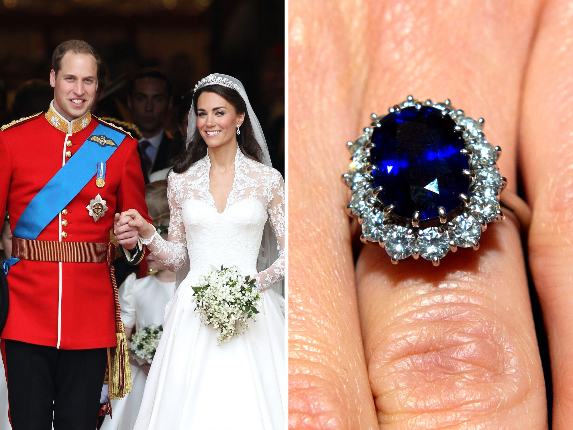 Kate Middleton und Prinz William;  Kate Middletons Verlobungsring