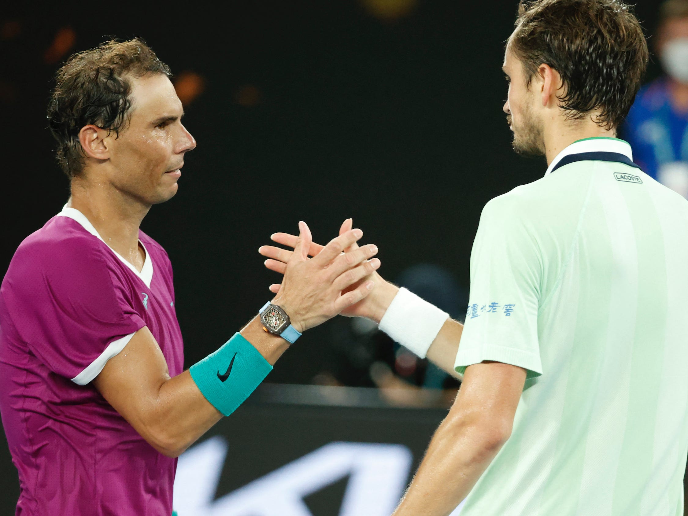 Rafael Nadal und Daniil Medwedew.