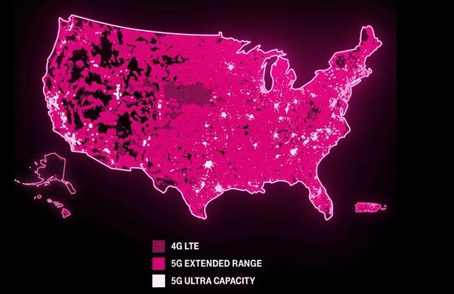 Die zuletzt veröffentlichte 5G-Abdeckungskarte von T-Mobile – T-Mobile fügt mehr 5G-Abdeckung und -Geschwindigkeit hinzu, indem es 3,45-GHz-Funkwellen in der FCC-Auktion 110 gewinnt