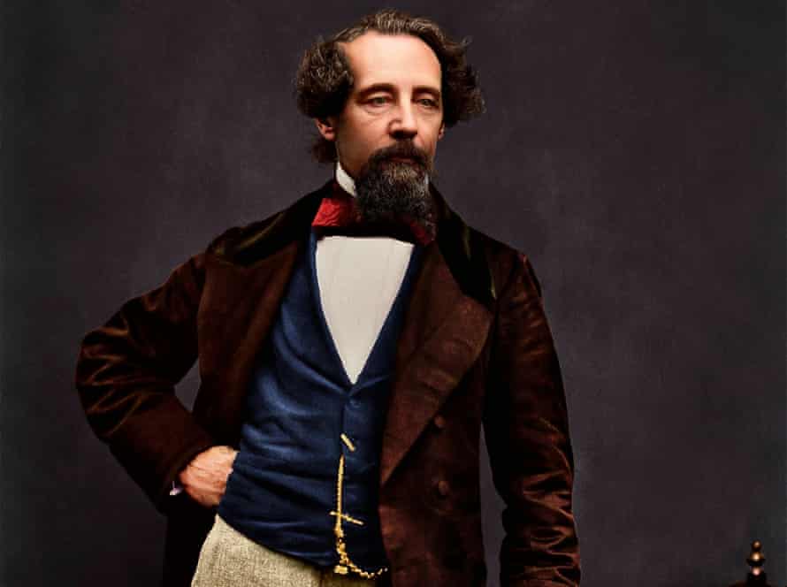 „Er ist normalerweise bissig über Richter“ … Dickens, auf einem kürzlich kolorierten Foto.